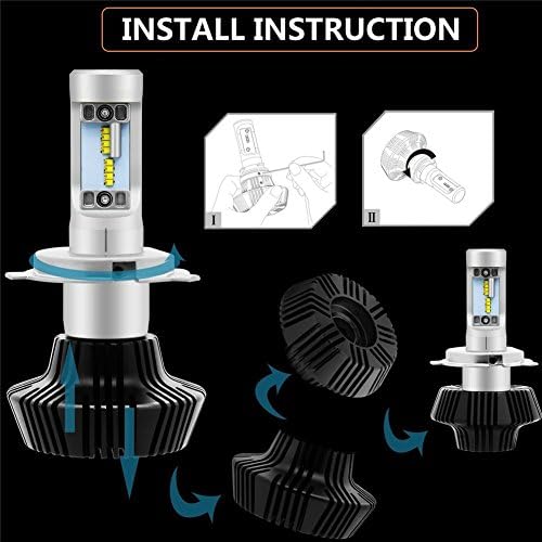 KDGWD LED light bar LED Headlight Bulbs - Adjustable Focus Length Conversion Kit High power 40W 6000LM Super cooling , philps h4
