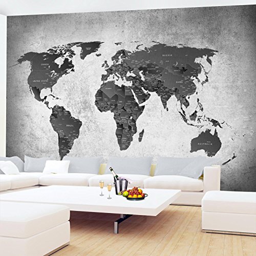 Fototapete Weltkarte 308 x 220 cm – Vliestapete – Wandtapete – Vlies Phototapete – Wand – Wandbilder XXL – !!! 100% MADE IN GERMANY !!! Runa Tapete 9088010c - 4