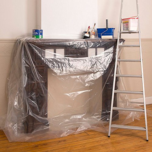 Abdeckplane 2 x 6 m – Stärke 0,1 mm – Malerfolie Schutzplane transparent - 6