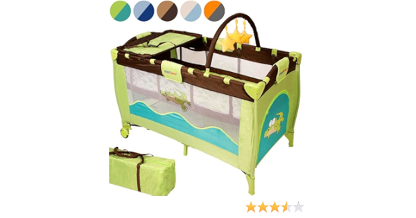 Infantastic Lit Bebe De Voyage Pliant Lit Parapluie A Roulettes Avec Matelas Et Sac De Transport Couleur Au Choix Amazon Fr Bebe Et Puericulture