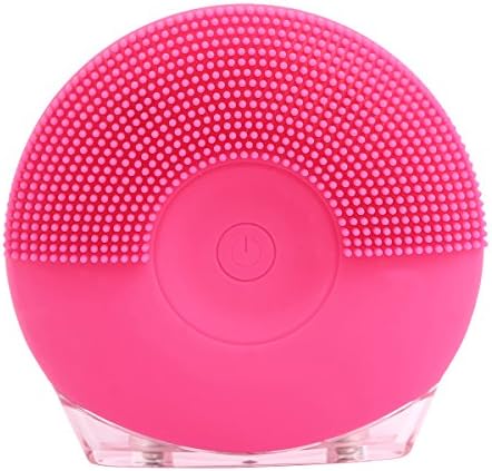 ZealBea Focus Facial Cleanser Brush, Electric Silicone Face Massager IPX5 Waterproof/USB Rechargeable /3 Strength Adjustable/Anti-Aging/Gentle Exfoliation and Sonic Cleansing for All Skin Type (Red)