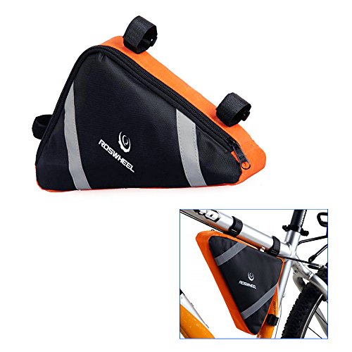 ROSWHEEL Fahrrad-Dreiecktasche Rahmentasche Radtaschen Triangle Bag aus hochwertigem Nylon für Mountainbikes, Fahrräder, Rennräder