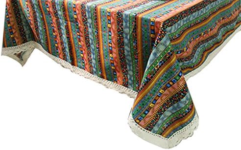 Linen Lace Bohemian Geometric Pastoral modern Style Design Square Tablecloth Dinner Picnic Table Cloth Home Decoration A variety of sizes
