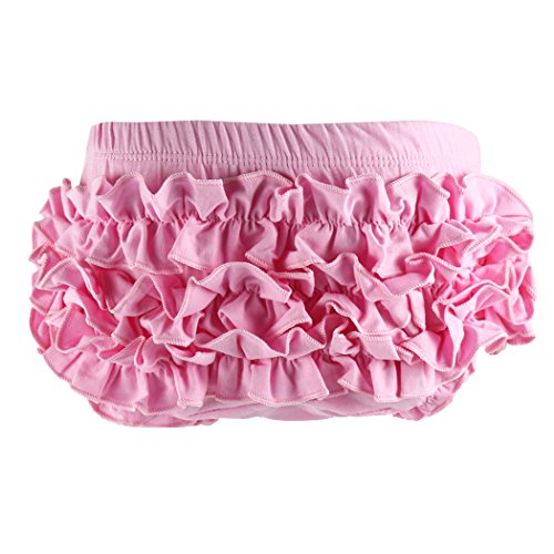 Wennikids Baby Girl's Cotton Shorts and Diaper Cover Bloomers Large Pink