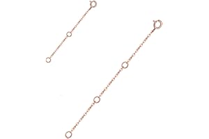 ‎WINNICACA Winnicaca S925 Sterling Silver Chain Extension Necklace Extender Bracelet Extender Chains for Jewellery Making Chain Extender 2-Piece Set, Silver
