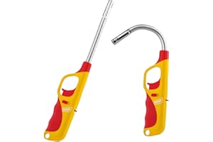 HIBRON 1 Encendedor de Cocina con Gas Precargado, Cuello Flexible Extendido, para Velas, Estufas de Gas, Camping Barbacoa
