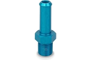 PrecisionGeek - Blue 1/8 NPT to 7mm 8mm (5/16) Aluminium Push ON Barb Tail Hose Pipe Fitting - Set of 1 pcs