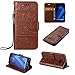 Produktbild BestCatgift Galaxy A3 (7) Wallet Hülle, [Embossed Elephants] Magnetic Protective PU Leather Flip Folio Cover für Samsung A3 SM-A320 - Brown