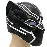 Schwarz Maske Kostüm Deluxe Halloween Erwachsene Weiches Harz Kopf Voller Helm Cosplay mit Licht -