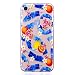 Produktbild iPhone 7 / iPhone 8 Hülle, Hozor Niedlich Persönlichkeit Mode Serie Ultra Dünn TPU Bumper Case Kratzfest Backcover Schutzhülle Transparent Schale Flexible Weiche Silikonhülle Crystal Klar Handyhülle - Blaue Blätter Obst Blumen Party