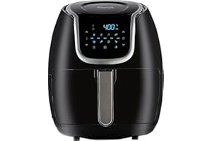 HIGH STREET TV Power XL Vortex Air Fryer 4.7L - 5-in-1 Digital Air Fryer - 360 Degree Cyclonic Technology - 1 Large Detachable Basket - Makes Cooking with Less Oil & Fat Easier and Quicker - Recipe Book Included
