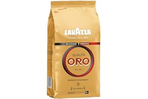 LAVAZZA - Café Grain Lavazza Qualità Oro - 100 % Arabica - Café Grain Italien - Intensité 5 - Paquet de 1 kg