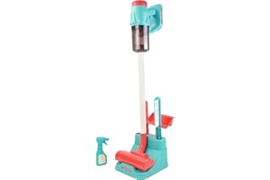 Clement Clementine - Kabelloser Staubsauger mit Zubehör - Rollenspiel - 110401 - Blau - Kunststoff - Haushalt - Besen - Kinderspielzeug - Batterien Nicht enthalten - 67 cm x 18 cm - Ab 3 Jahren