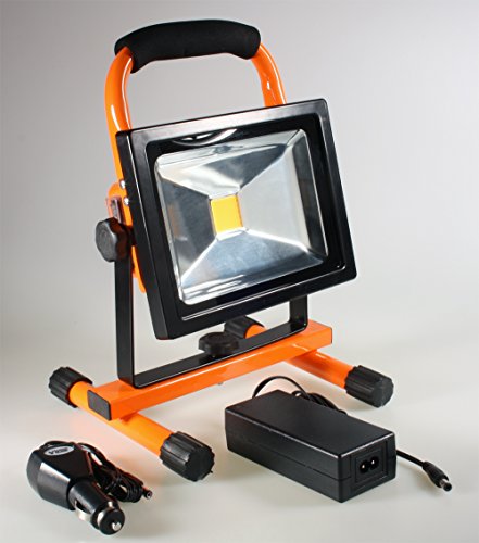 Sila Profi Work LED Arbeitsscheinwerfer Dimmbar 1800 Lumen 4200K (Kabellos) (min. 3h) – Akku Arbeitsleuchte 20W Lampe Partylicht Werkstattlicht Baustrahler Handscheinwerfer - 4