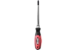Dekton Philips Pro Screwdriver NO1 x 75MM | CR-V Steel Construction | Magnetic Tip for Easy Screw Pick-Up | Non-Slip Rubber Handle for Improved Grip and Control | Ideal for DIY & Home Improvement