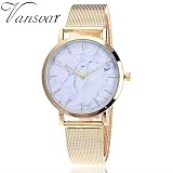 Juliyues Uhren Frauen,Damen Fashion Analog Quarz Uhr Rostfreier Stahl Marmorband Armbanduhr Geschäftsuhr Armbanduhren