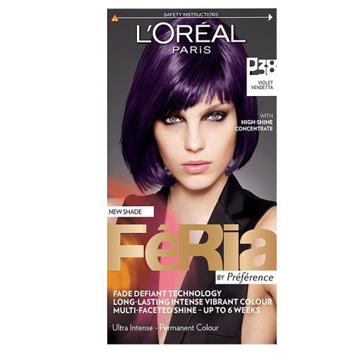 L'Oreal Paris Feria Permanent Hair Colour - Violet Vendetta (Number P38), Pack of 3