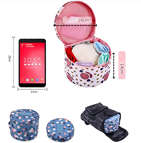 Cdet Lagerung Paket Blumen Tragbar Runden BH Unterwäsche Aufbewahrungskiste Unterwäsche Tasche Wäschesack Einbezogen Kosmetiktasche Schulter Taschen Beutel - 8