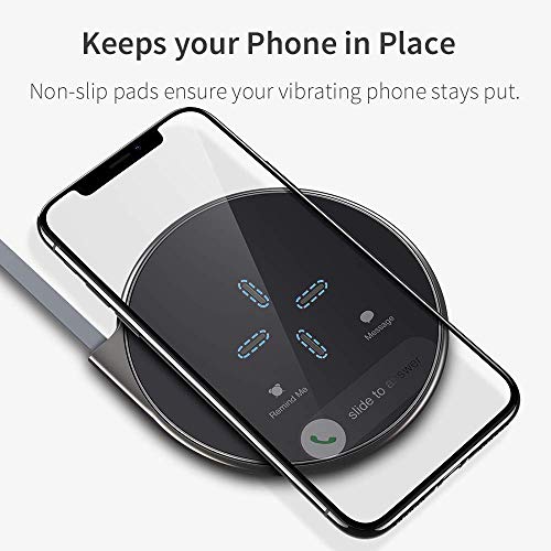 ESR Chargeur sans Fil Qi  5W   10W Chargeur    Induction  Station de Rechargement sans Fil  Garantie    Vie   Alliage de Zinc   Ultra fin  5W pour iPhone XS   iPhone XS Max   iPhone XR   iPhone X   iPhone 8   iPhone 8 Plus   Charge Rapide   Fast Charge  10W pour Samsung Galaxy Note 9   S9   S9    S8   S7  sans chargeur secteur QC   Noir