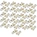 Produktbild DealMux 10mm Dia Twin Wheel Kunststoff Vorhangschiene Schiene Slide Roller Glider Beige 50pcs