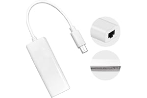 Abrity Adaptateur réseau de type C vers Ethernet (LAN) compatible avec les appareils compatibles de type C (Thunderbolt 3) vers RJ45 Gigabit 1000 Mbps Adaptateur Ethernet pour MacBook Pro