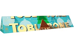 TOBLERONE - Barre au Chocolat au Lait et Amandes Caramélisées Salées - Chocolats de Noël - 360 g
