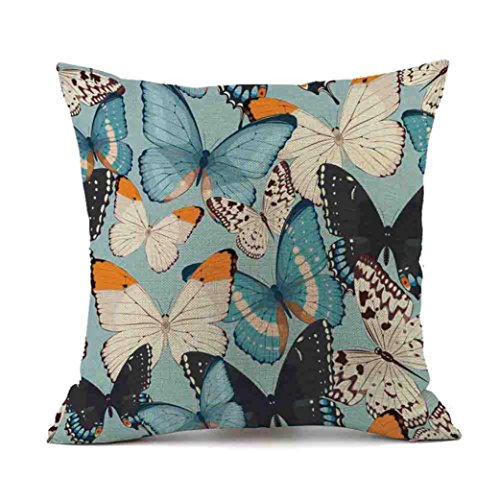 Preisvergleich Produktbild Kissenbezug Kissenhülle KissenbezügeVovotrade Blume Schmetterlingsmuster Schlafsofa Dekoration Festival Kissenhülle 43cm * 43cm Quadrat Kissenhülle Modern Style Sleeper Kissen Nackenkissen mit unsichtbarem Reißverschluss in 9 Farben (I, 43cm*43cm)