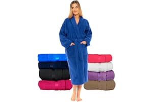 CICK Towelling Bath Robe Premium Quality Bathrobes for Women Highly Absorbent 100% Cotton Shawl Design Perfect for Men & Women in Loungewear and Gifts