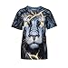 Produktbild Cramberdy T Shirts Männer Kurzarm Bluse Top Herren Shirt Freizeit Tops Sweatshirt Kurzarmshirt Herren T-Shirts mit Rundhalsausschnitt Herren Digitaldruck Sommer Hemd Herren T-Shirt Große Größe