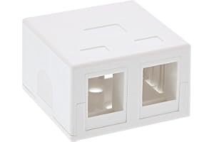 InLine 76202B anslutningsuttag utanpåliggande för 2 x Keystone RJ45-uttag