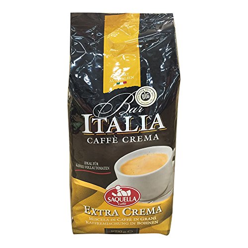 Saquella Caffe Saquella Espresso Bar Italia Extra Crema Bohnen, 1er Pack (1 x 1 kg)