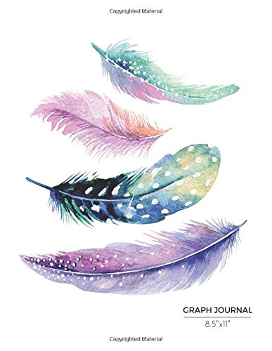 Graph Journal 8.5"x11": Feathers Cover | Design Book, Work Book, Planner, Squared Notebook, Sketch Book, Maths Book, Architect Book, For Everyday Use | Large 100 pages: Volume 3 (Graph collection)