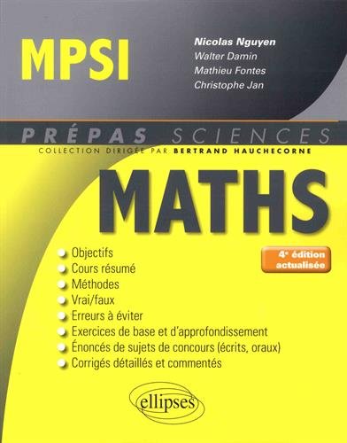 Télécharger Mathématiques MPSI - 4e édition actualisée livre En ligne