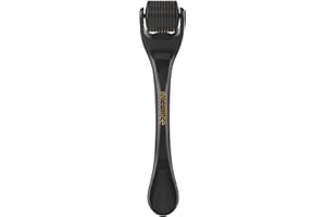 INCELLICE Derma Roller 1.0, Rodillo para Barba Hombre, Derma Roller Crecimiento de Cabello, Microneedling Roller de 540 Titanio Agujas, Rodillo de Microagujas para Cuidado Cara y Corporal