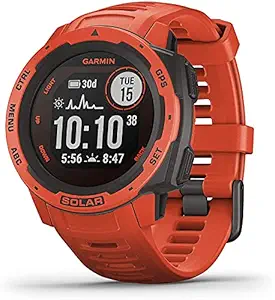 Garmin Instinct Solar Flame Red Smartwatch (No-Cost EMI Available)