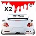 Produktbild 2 x Blut Blutig Tuning Aufkleber Sticker Decal `+ Bonus Testaufkleber "Estrellina-Glückstern®" , gedruckte Montageanleitung von "myrockshirt"®