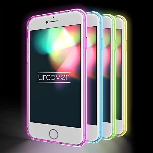 Urcover   Funda iPhone 6   6s Carcasa Luz Cambio de Color LED de Flash Light Back-Case Colores Regulables en Dorso Funda Transparente