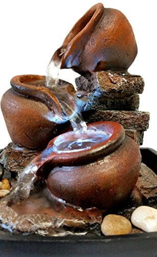 Zimmerbrunnen Feng Shui in Polyresin mit LEDs Jarras - 4