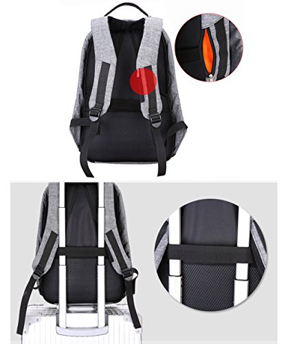 Herren Damen Laptop Rucksack mit USB-Port Wasserdicht Business Rucksack leichte Schulter Notebook Rucksack