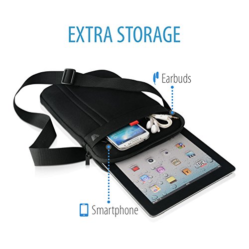 V7 CSS12BLK-1E 12,2 Zoll Tablet & Ultrabook Hülle aus Memoryschaum mit abnehmbarem Schulterriemen - 5