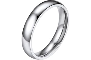 PROSTEEL Bague en Acier Inoxydable/Plaqué Or pour Homme Femme, Simple Anneau Alliance de 2mm/4mm/6mm/8mm - Taille 47/49/52/54/57/59/62/64/67/69