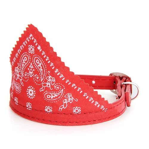 Bandana-SODIALRCollar-PU-Leather-Cotton-Bandana-Red-For-Dog