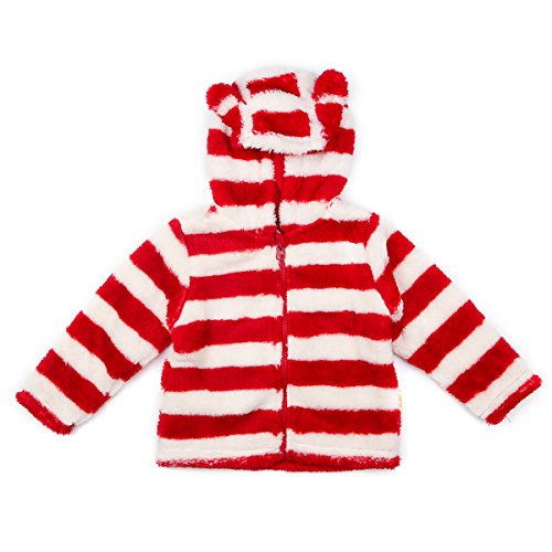Cute On Unisex Baby Toddler Clothes Warm Fleece Stripe Jacket Bear Red 12M