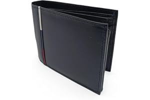 Lola Sale. Cartera de Piel para Hombre con monedero y tarjetero .Billetera gran capacidad 9 Ranuras, 2 Compartimentos para Billetes y Monedero.Se Entrega en Caja Regalo 12045 (Negra.II)