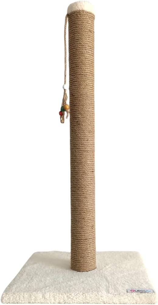 Lena Pet 82 cm Kedi Tırmalama Tahtası 8 Çap Boru Çapı Tek Parça (EKRU)