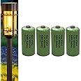 Rechargeable 2/3AA Solar Light Batteries for Garden Solar Lights Latest 1.2V NiMH Technology (2-3AA, 2/3HR6, Two-Thirds-AA 30mm x 14mm) (4-Pack)