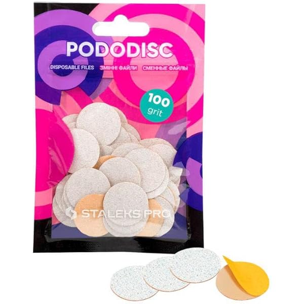 STALEKS PRO Disco Base In Acciaio Per Pedicure + 5 Dischi Grana 180 - Diametro 20 Mm | Professionale Per Estetista E Casa - Foto 2