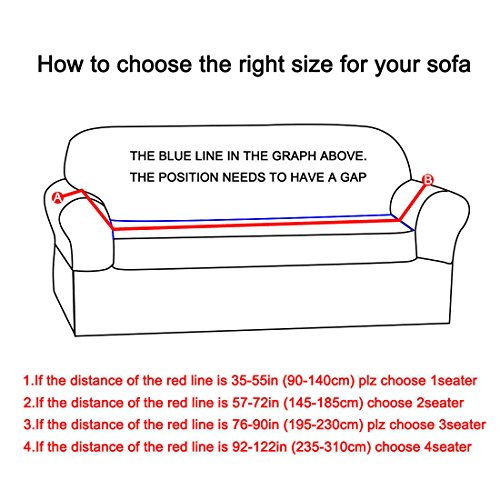 sourcingmap® L-FormSofabezug Möbelschutz Sofa-Abdeckung Schonbezug für 1 2 3 Sitzer - 3