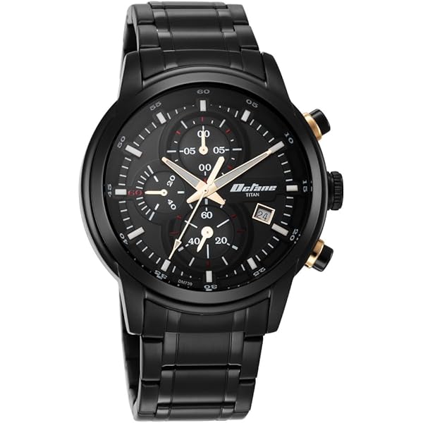 Titan Octane Chronograph Black Dial Men's Watch - 9491KP02