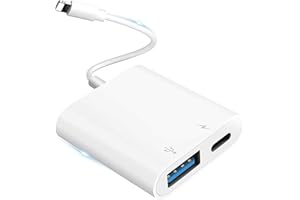 Neoiteck USB Adapter für Phone, Phone USB Kamera Adapter + PD Buchse, USB Buchse OTG Adapter Phone USB to Lightening Unterstützt USB-Flash-Laufwerk, Kartenleser, Maus, Tastatur